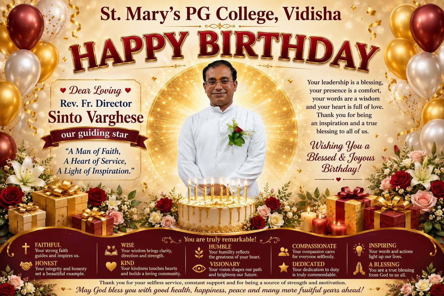 Director Fr. Sinto Birthday